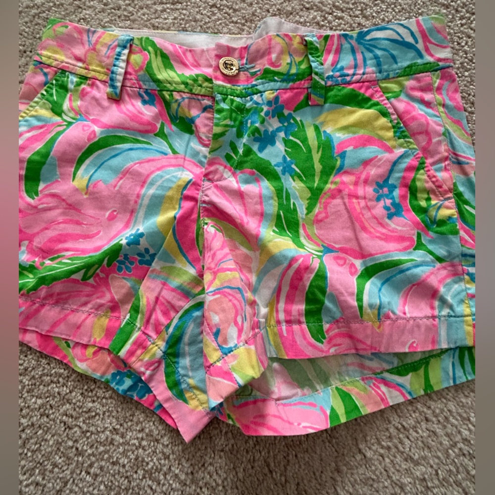 Lilly Pulitzer Short purchased at the Pink Hotel in Oahu, Hawaii